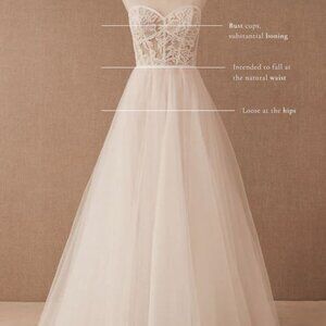 Wtoo by Watters Clarinda Strapless Lace Gown